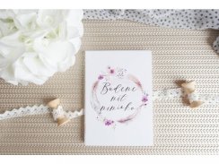 Těhotenské milníkové kartičky - Boho Fialkové (30 ks)