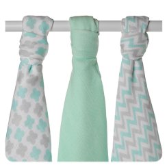 Kikko Dětské bambusové pleny XKKO BMB 70x70cm - Scandinavian mint MIX 3Ks