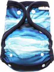 Breberky svrchní novorozenecké kalhotky Mini s křidélky - Modrá laguna