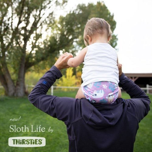 Thirsties One Size Pocket Diaper na PAT - Sloth Life