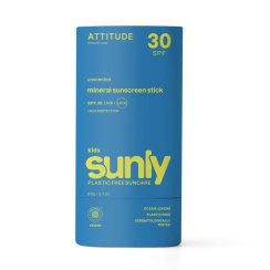 Dětská 100 % minerální ochranná tyčinka na celé tělo ATTITUDE (SPF 30) bez parfemace 60 g