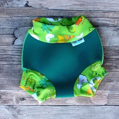 Swim nappy kojenecké neoprenové plavky - Zelené s dino