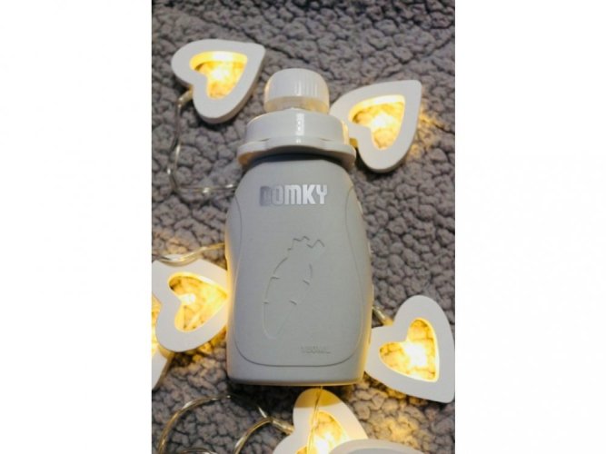 Domky plnitelná silikonová kapsička na jídlo - Šedá 180 ml