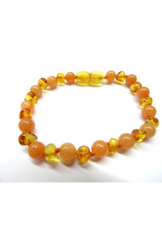 Jantarový náramek pro ženy - Broskvový avanturín
