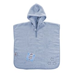 Kikko BIO bavlněné froté pončo XKKO Organic Baby Blue Stars-KOPIE