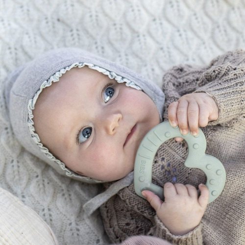 Bibs Baby Bitie Kousátko Heart - Pink Plum