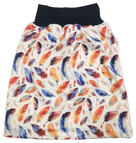 Breberky BIO Noční sukýnka - Roztančená pírka - Velikost: L