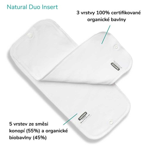 Thirsties Natural Duo Insert - Velikost: Size 1