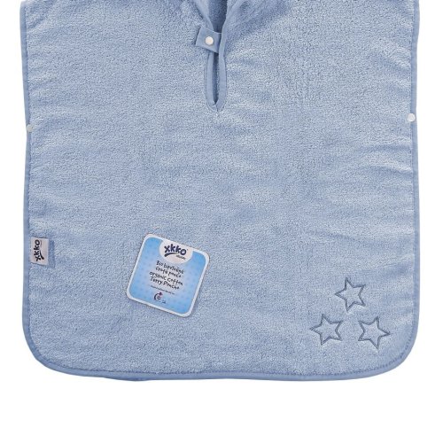 Kikko BIO bavlněné froté pončo XKKO Organic Baby Blue Stars-KOPIE