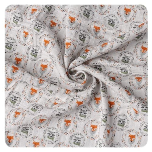 Kikko Biobavlněná plena XKKO Organic 120x120 Fox&Raccoon