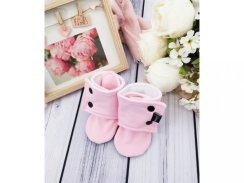 Vysoké capáčky s microfleesem - Baby Pink