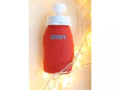 Domky plnitelná silikonová kapsička na jídlo - Červená 180 ml