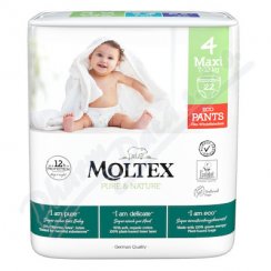 Moltex Pure & Nature Natahovací plenkové kalhotky Maxi 7-12 kg (22 ks)