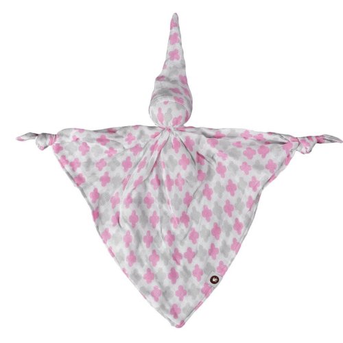 Bambusový muchláček XKKO BMB - Baby pink Cross