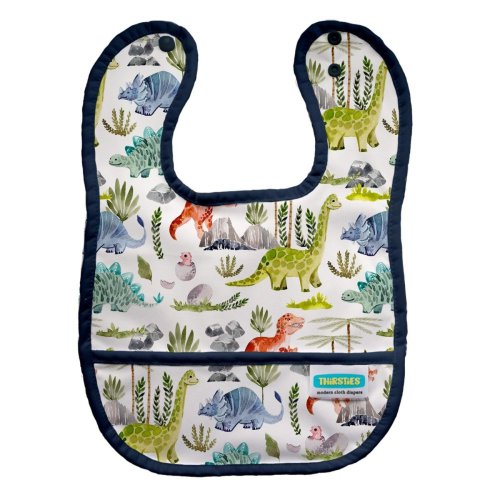 Thirsties Pocket Bib - Dino rawr