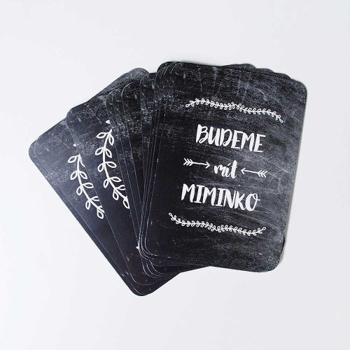 Těhotenské milníkové kartičky - Chalkboard (30 ks)