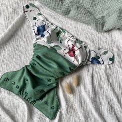 Woolberry SIO Merino wool cover - Red and blue beetle