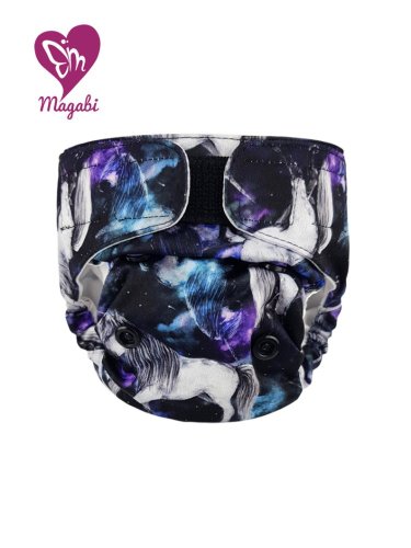 Magabi PUL SIO Comfort cover newborn na SZ - Unicorns black