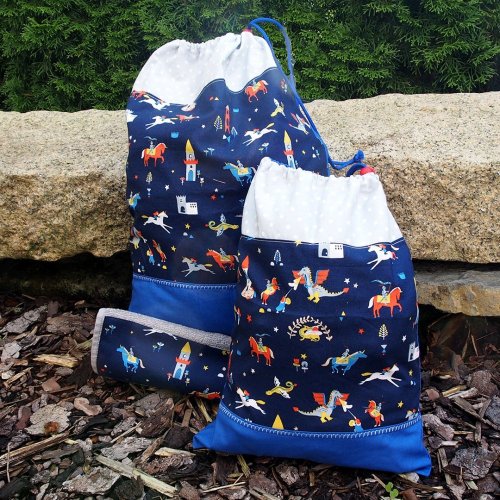 Sada velký a malý pytel + ručníček - Rytíři