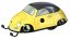 Kovap autíčko - Porsche 356 cabrio - Varianta: Žlutá