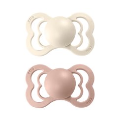 Bibs Supreme dudlíky z kaučuku 2 ks - Ivory / Blush