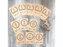 Pokračovací milníkové kartičky (35ks) - Rustic (Unisex)