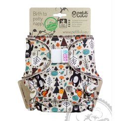 Petit Lulu kalhotková plena Fluffy organic na SZ - Kamarádi z lesa