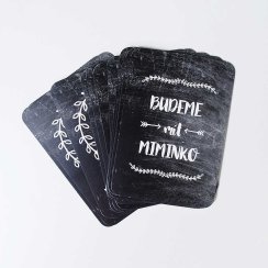 Těhotenské milníkové kartičky - Chalkboard (30 ks)