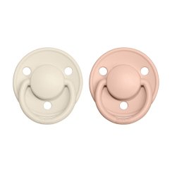 Bibs De Lux dudlíky z kaučuku 2 ks - Ivory / Blush