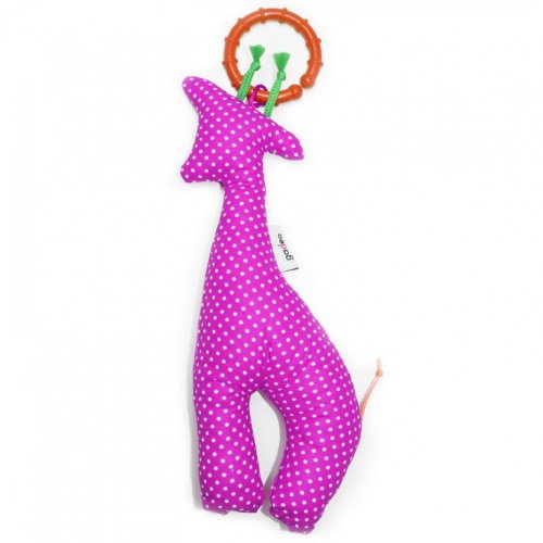 Gadeo závěsná dekorace / hračka - Žirafa, různé barvy - Varianta: Růžová bez rolničky