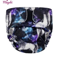 Magabi PUL SIO Comfort cover newborn - Unicorns black SZ