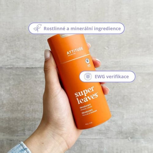 Attitude přírodní tuhý deodorant Super leaves - Bylinky 85g