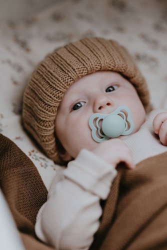 Bibs Supreme dudlíky z kaučuku 2 ks - Iron / Baby Blue - Velikost: Velikost 1 ( 0 - 6 měsíců)