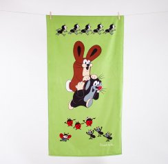 Matějovský - Dětská plážová osuška Krtek a zajíček 70x150 cm