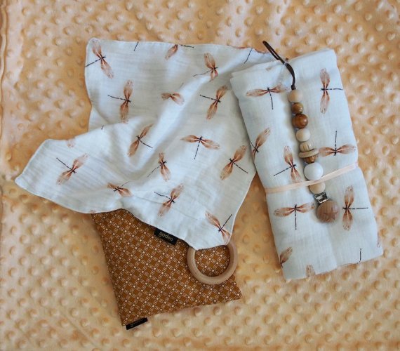 Dárková sada pro miminko, chlapečka - Modré vážky