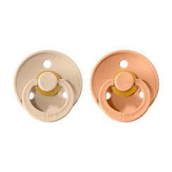 Bibs Colour dudlíky z kaučuku 2 ks - Vanilla / Peach