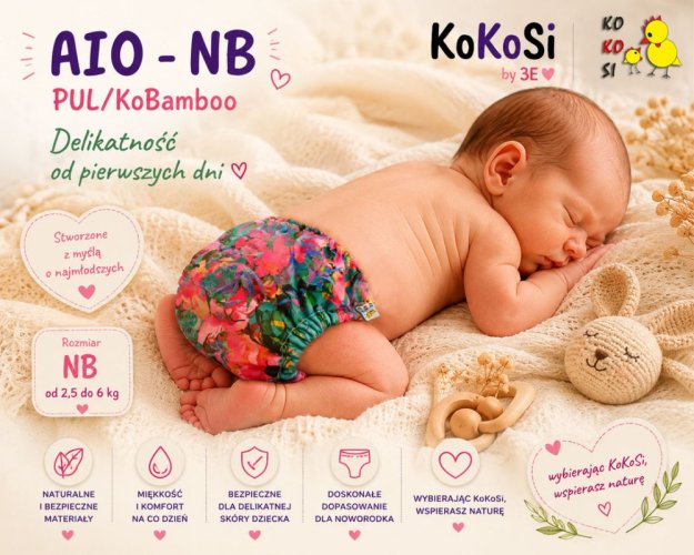 Kokosi AIO Newborn Ko-Bamboo - Colorful