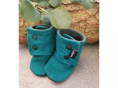 Vysoké capáčky s microfleesem - Teal Grey