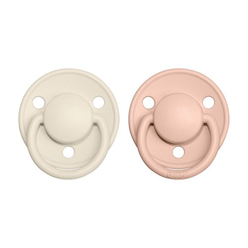 Bibs De Lux dudlíky z kaučuku 2 ks - Ivory / Blush - Velikost: Velikost 2 (6 - 18 měsíců)