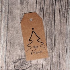 Visačka na vánoční dárek - Rustic I