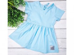 Princess šaty plátěné - Pastel Blue