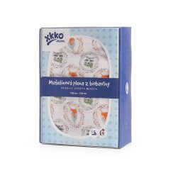 Kikko Biobavlněná plena XKKO Organic 120x120 Fox&Raccoon