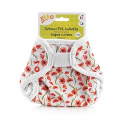 XKKO Svrchní PUL kalhotky Newborn - Red Poppies