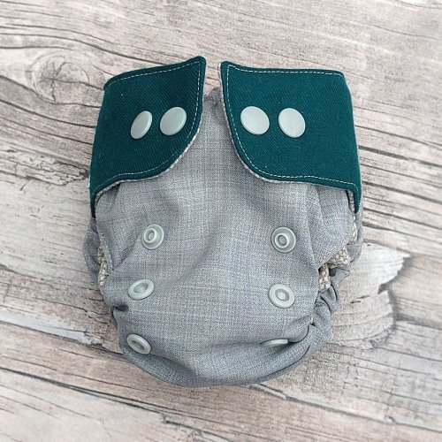 Jooppi Newborn wool cover - Grey and green