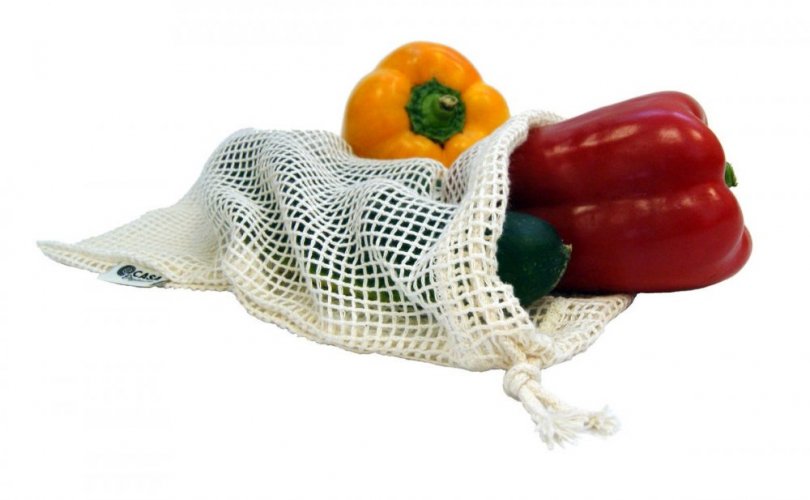 Síťový sáček z biobavlny na ovoce a zeleninu - malý (20x30 cm)