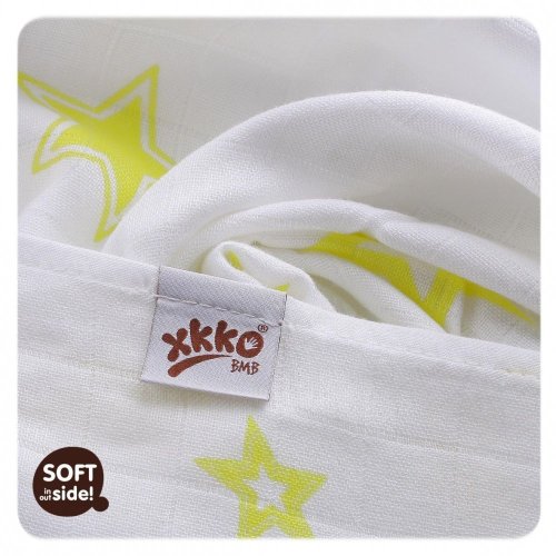 Kikko Dětské bambusové pleny XKKO BMB 70x70cm - Lemon Stars 3Ks