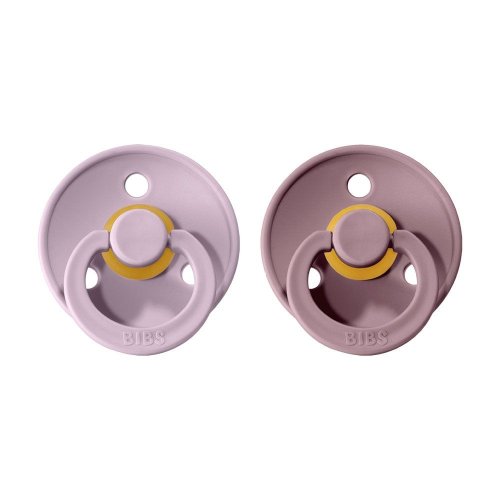 Bibs Colour dudlíky z kaučuku 2 ks - Lilac / Heather - Velikost: Velikost 2 (6 - 18 měsíců)