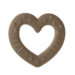 Bibs Baby Bitie Kousátko Heart - Dark Oak
