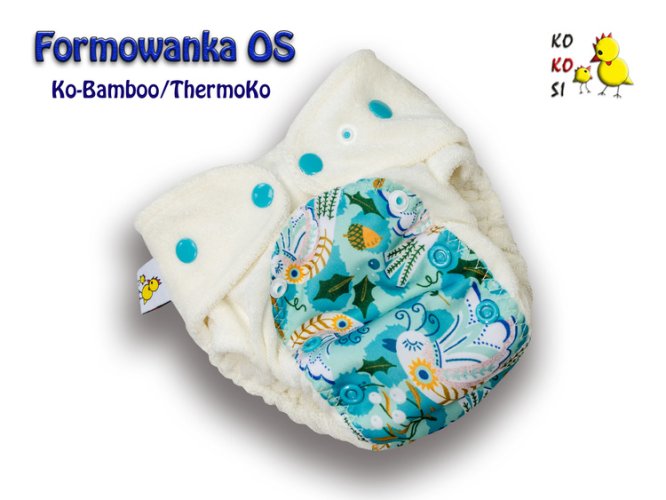 Kokosi kalhotková plena One Size Bambus - Spící ptáčci