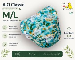 Kokosi AIO Pants velikost M/L - Spící ptáčci
